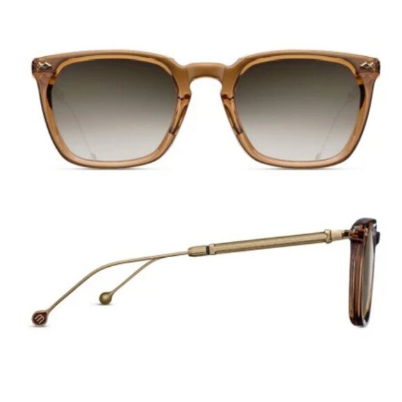 MATSUDA M2043 Large Pilot acetate sunglasses featuring interchangeable temples - Picture 2 of 11